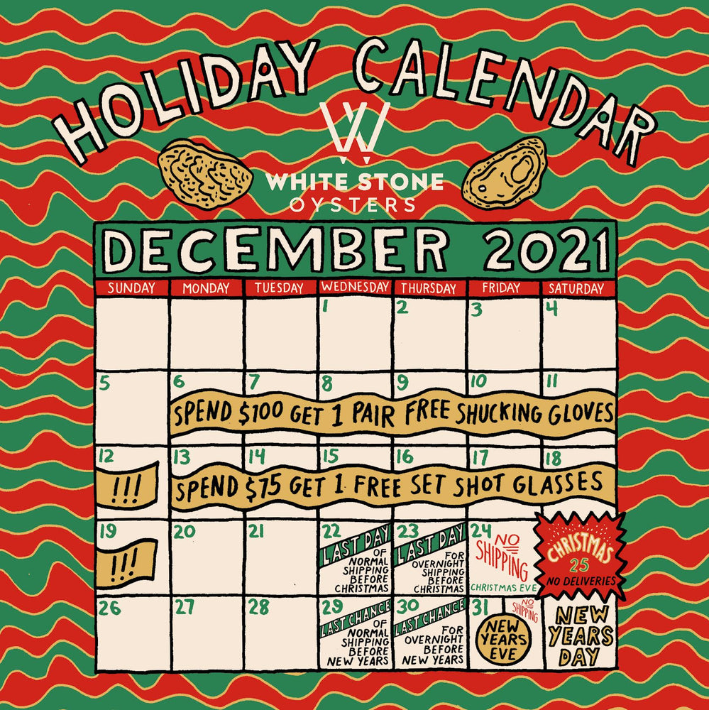 Reap the benefits of oysters this holiday season and schedule your delivery of oysters with our convenient date picker too.