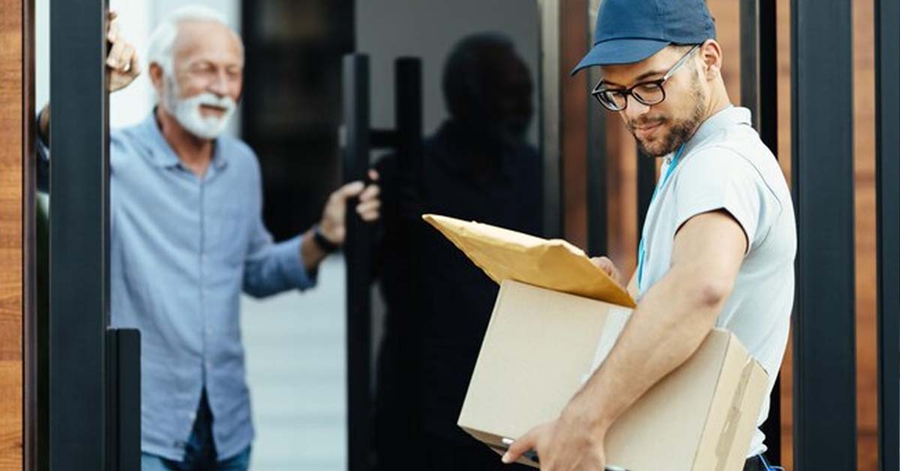 Image showing luxurious caviar delivery at a customer's doorstep.