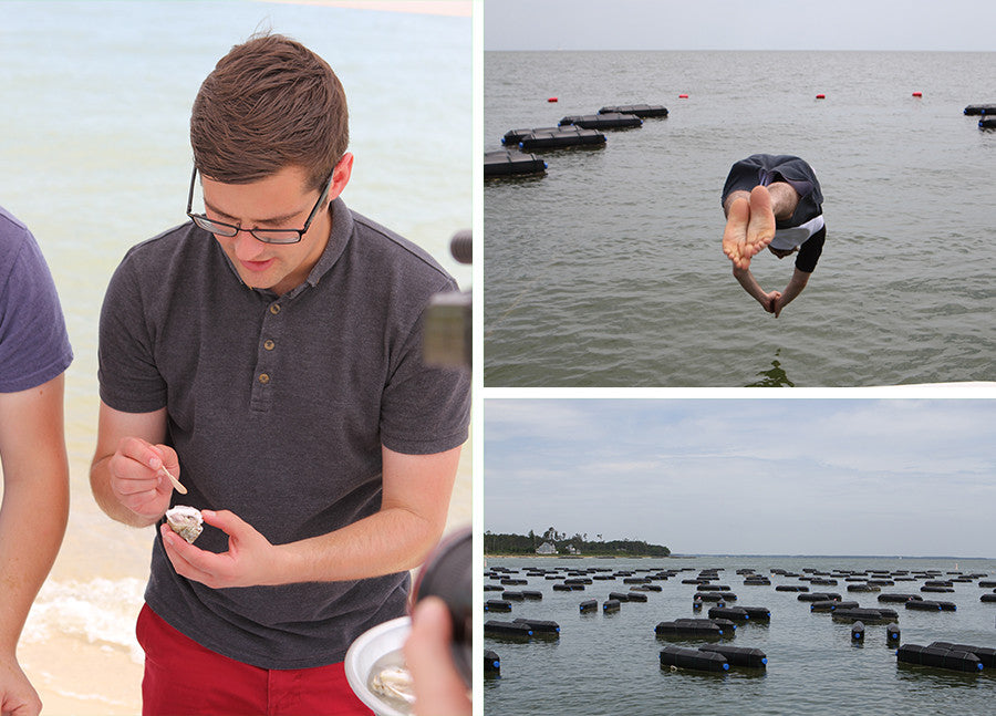 Sortedfood Visits White Stone Oysters & goes diving for oysters