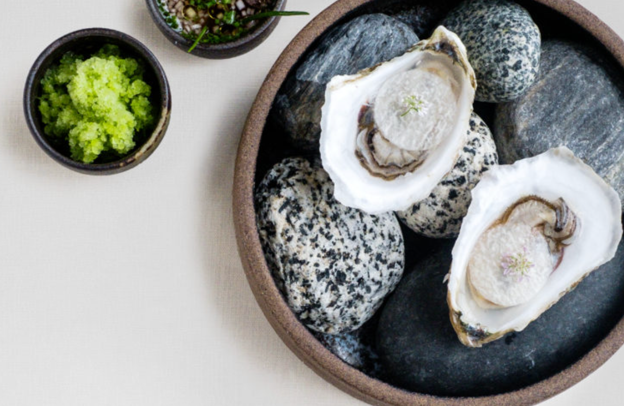 Recipe: Oyster Mignonette with Sorrel Ice